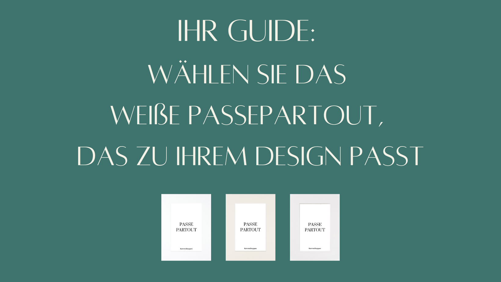 Wählen Sie das weiße passepartout, das zu Ihrem design passt